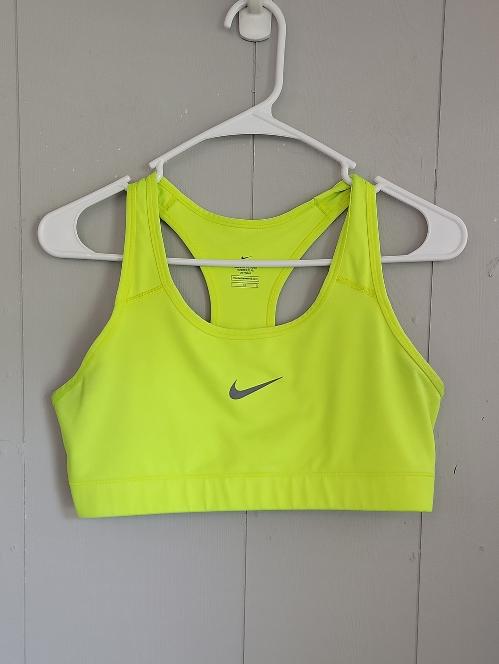 Nike Women's Sports Bra Large Neon Green Athleticwear